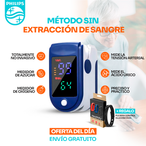 Glucomax Philips - Medidor láser de glucosa en sangre no invasivo de alta precisión + Regalos
