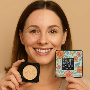 Beauty Cream Base de Maquillaje – Cobertura total y acabado cremoso que dura 24h sin transferencias. ¡Oculta imperfecciones al instante!